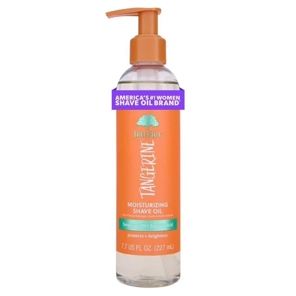 Tree Hut Tangerine Moisturizing Shave Oil 7.7oz Brightening Salicylic Acid NEW